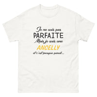 Thumbnail for T-shirt Ancelly blanc - Je ne suis pas parfaite mais presque