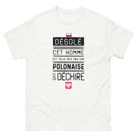 Thumbnail for T-shirt Pologne blanc - Désolé, cet homme est déjà pris !