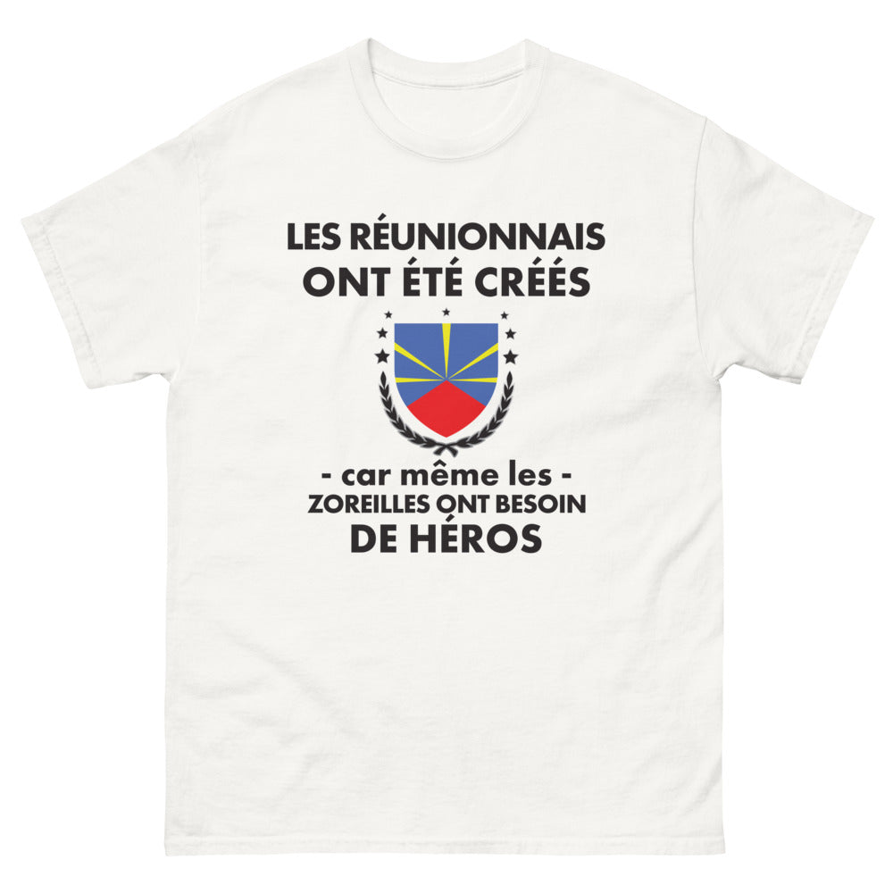 T-shirt Réunionnais blanc - Héros des Zoreilles