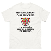Thumbnail for T-shirt Bourgogne blanc - Même Les Comtois Ont Besoin de Héros