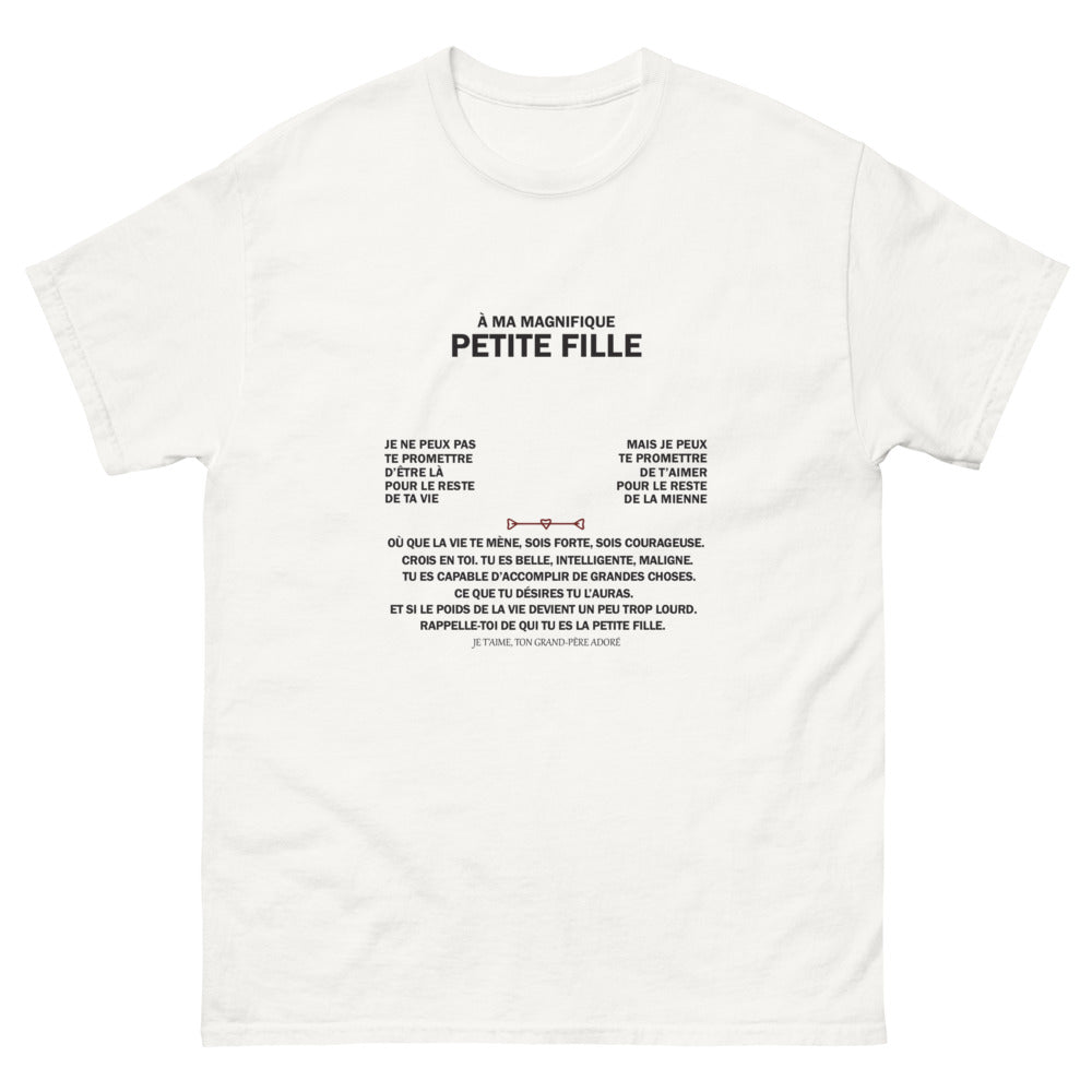T-shirt Petite-Fille Courageuse blanc - déclaration d'amour et de force