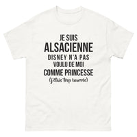 Thumbnail for T-shirt Alsace blanc - La Princesse Oubliée avec humour