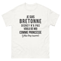 Thumbnail for T-shirt Bretagne blanc - Princesse Avisée avec humour