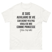 Thumbnail for T-shirt Auxiliaire de Vie blanc - Trop belle pour Disney