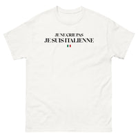 Thumbnail for T-shirt Italienne blanc - Je ne crie pas, je suis Italienne