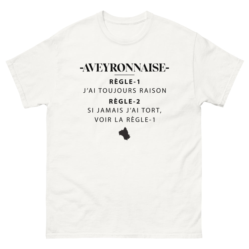 T-shirt Aveyronnaise blanc - J'ai toujours raison
