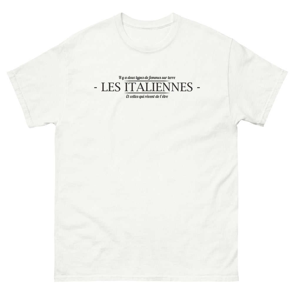 T-shirt Italie blanc - Il y a deux types de femmes sur terre