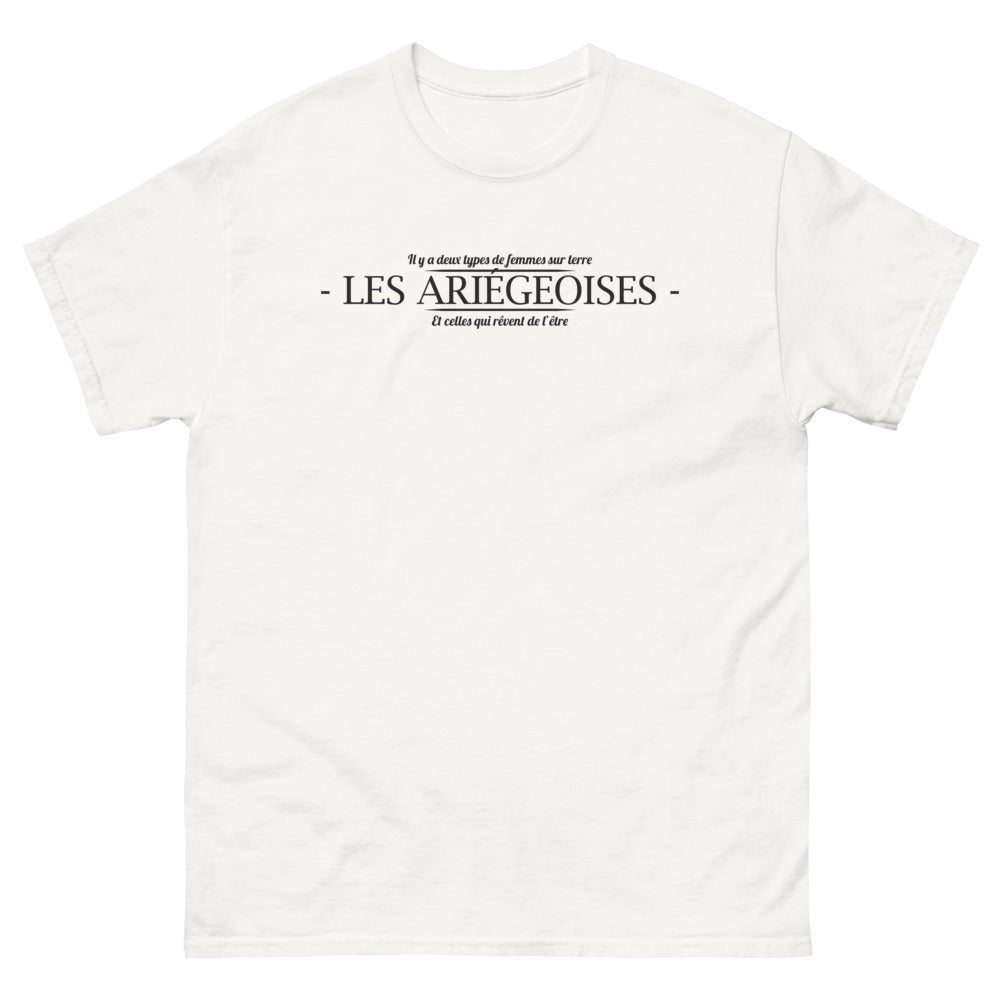 T-shirt Ariège blanc - Fierté et rêve des Pyrénées