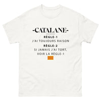 Thumbnail for T-shirt Catalan blanc - Règle 1 : J'ai toujours raison