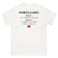 Thumbnail for T-shirt Portugal blanc - J'ai toujours raison, règle 1