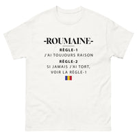 Thumbnail for T-shirt Roumaine blanc - J'ai Toujours Raison