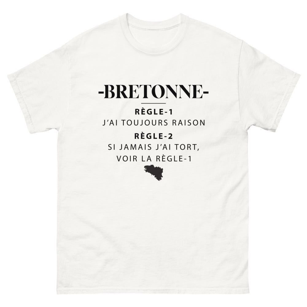 T-shirt Bretagne blanc - Toujours Raison, Jamais Tort