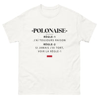 Thumbnail for T-shirt Pologne blanc - J'ai toujours raison