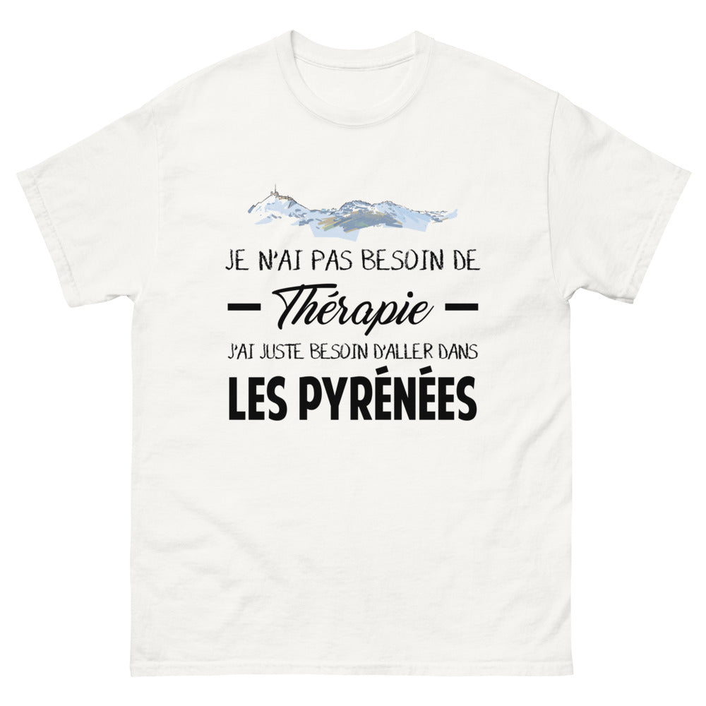 T-shirt Pyrénées blanc - Je n'ai pas besoin de thérapie