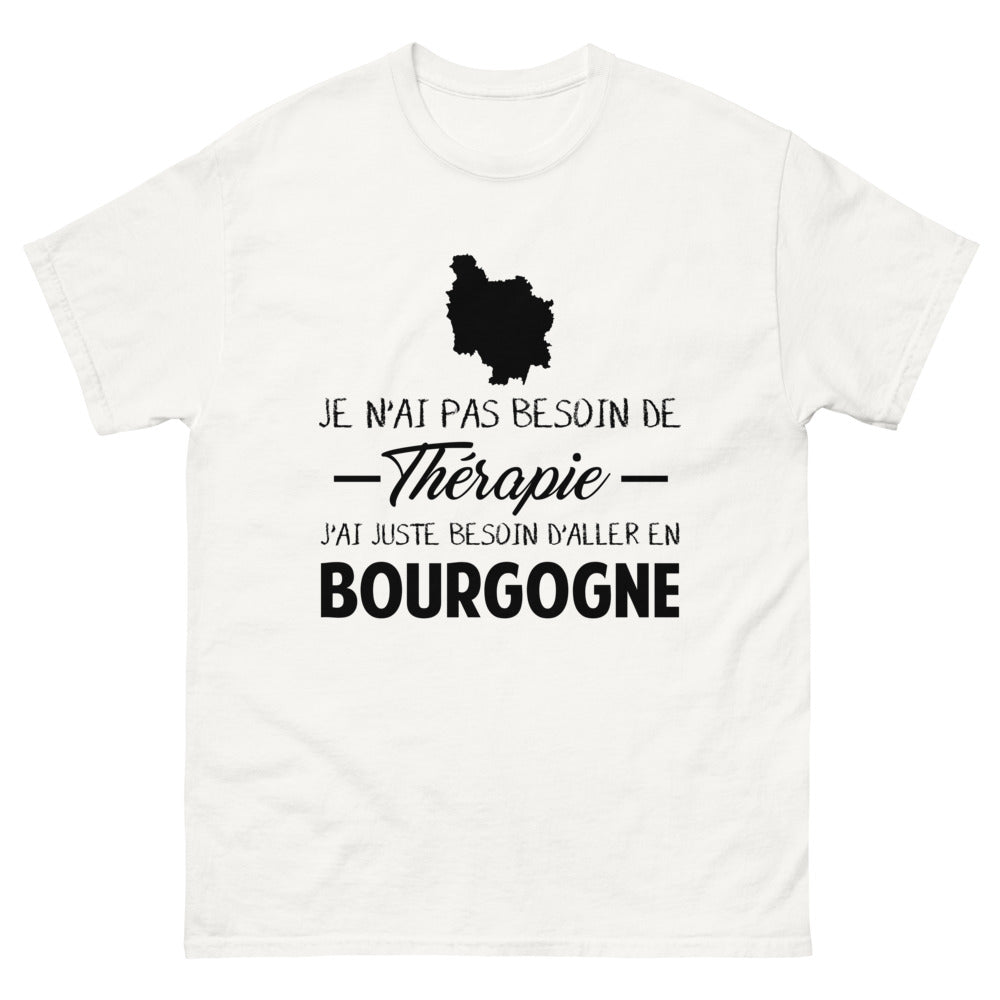 T-shirt Bourgogne blanc - Je n'ai pas besoin de thérapie