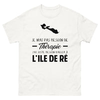 Thumbnail for T-shirt Île de Ré blanc - Je n'ai pas besoin de thérapie