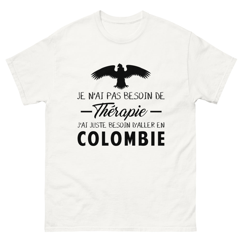 T-shirt Colombie blanc - Je n'ai pas besoin de thérapie
