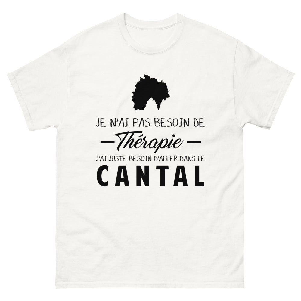 T-shirt Cantal blanc - Je n'ai pas besoin de thérapie