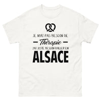 Thumbnail for T-shirt Alsace blanc - Je n'ai pas besoin de thérapie