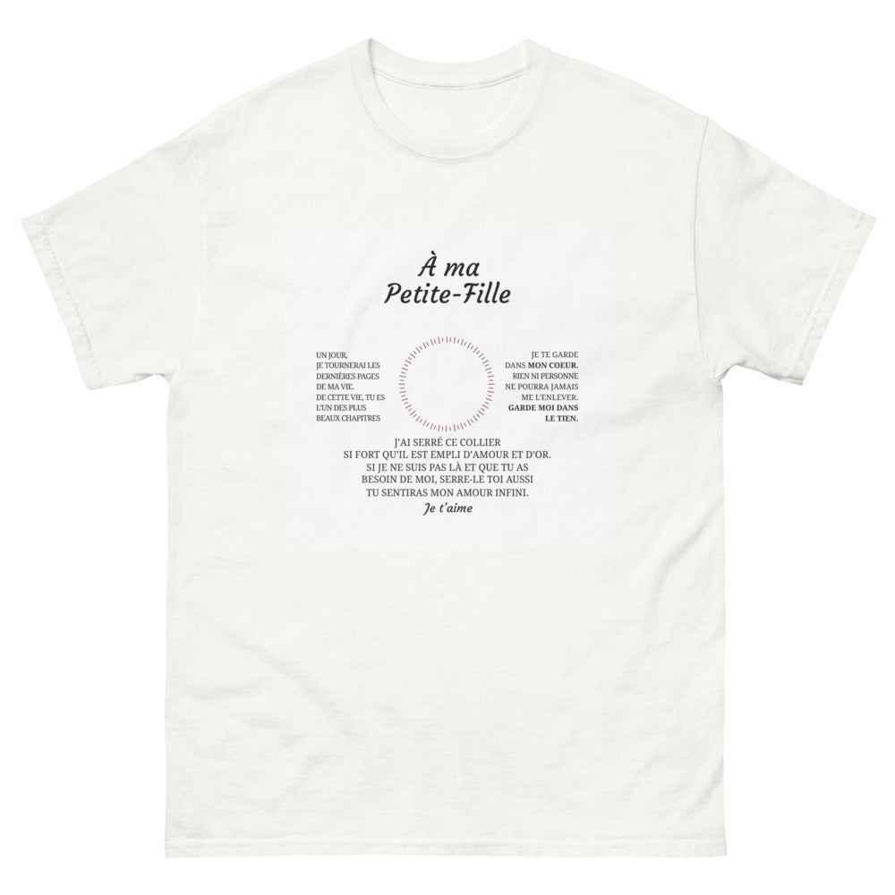 T-shirt Petite-Fille blanc - Message touchant et joyeux