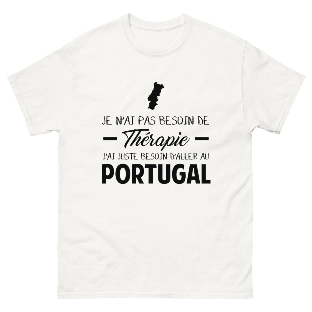 T-shirt Portugal blanc - Pas besoin de thérapie, juste du fun