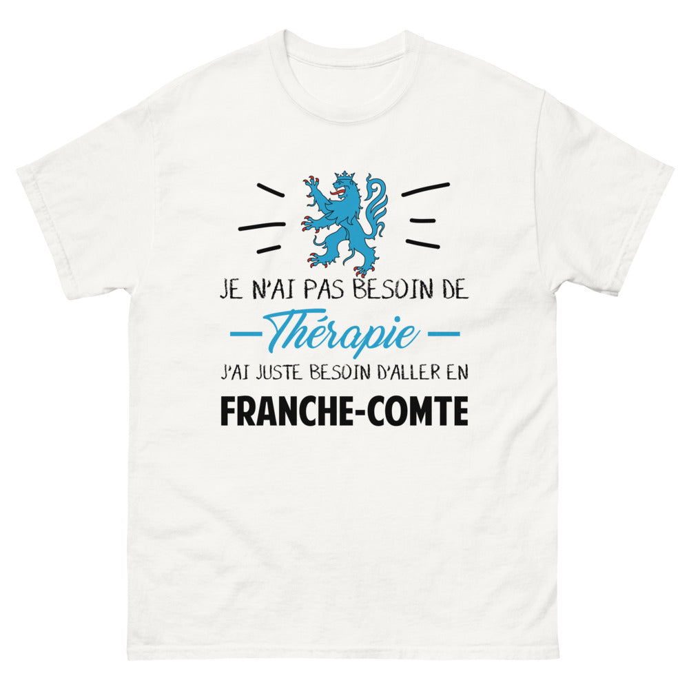 T-shirt Franche-Comté blanc - Pas besoin de thérapie