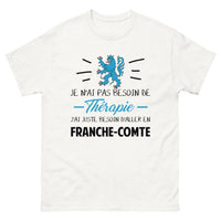Thumbnail for T-shirt Franche-Comté blanc - Pas besoin de thérapie