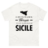 T-shirt Sicile blanc - Pas besoin de thérapie, juste du soleil