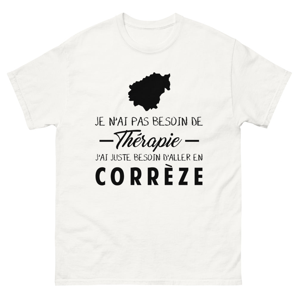 T-shirt Corrèze blanc - Je n'ai pas besoin de thérapie