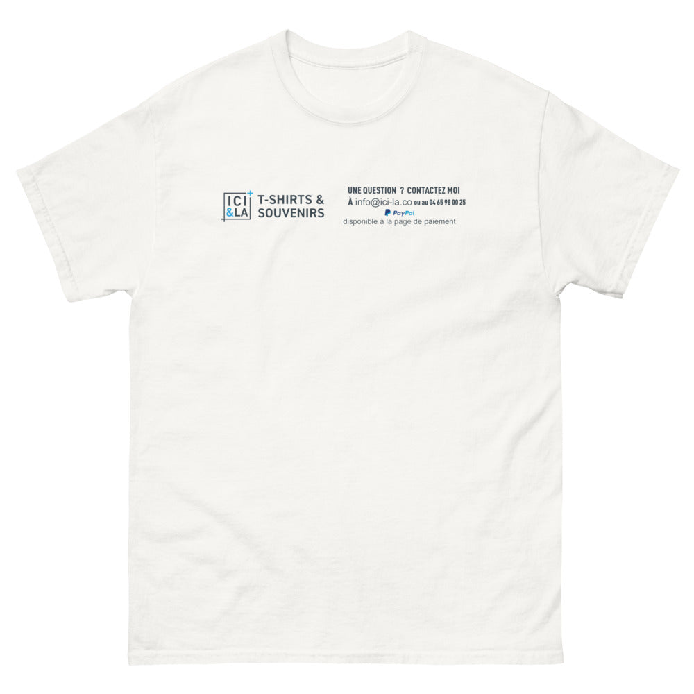 T-shirt souvenir blanc - Information Contact humoristique