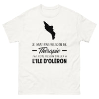 Thumbnail for T-shirt Île d'Oléron blanc - Pourquoi une thérapie quand une visite suffit ?