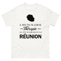 Thumbnail for T-shirt Réunion blanc - Pas de thérapie, juste l'île