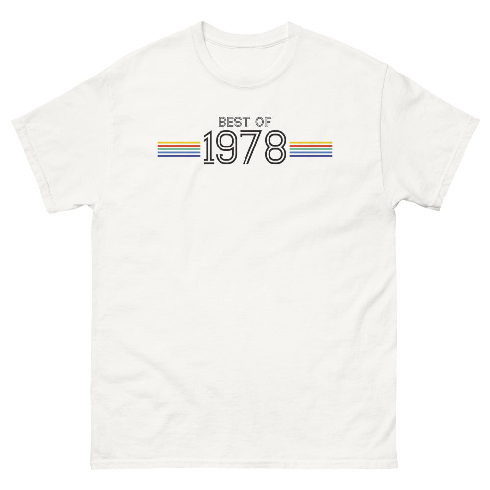 T-shirt rétro 1978 blanc - Best of 1978 pour les nostalgiques