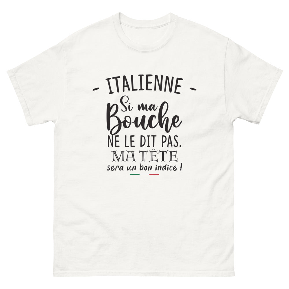 T-shirt Italienne blanc - Si ma bouche ne le dit pas
