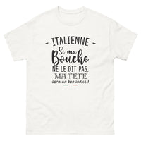 Thumbnail for T-shirt Italienne blanc - Si ma bouche ne le dit pas