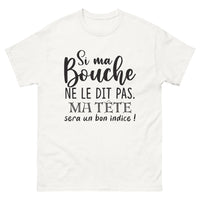 Thumbnail for T-shirt humour blanc - Si ma bouche ne le dit pas