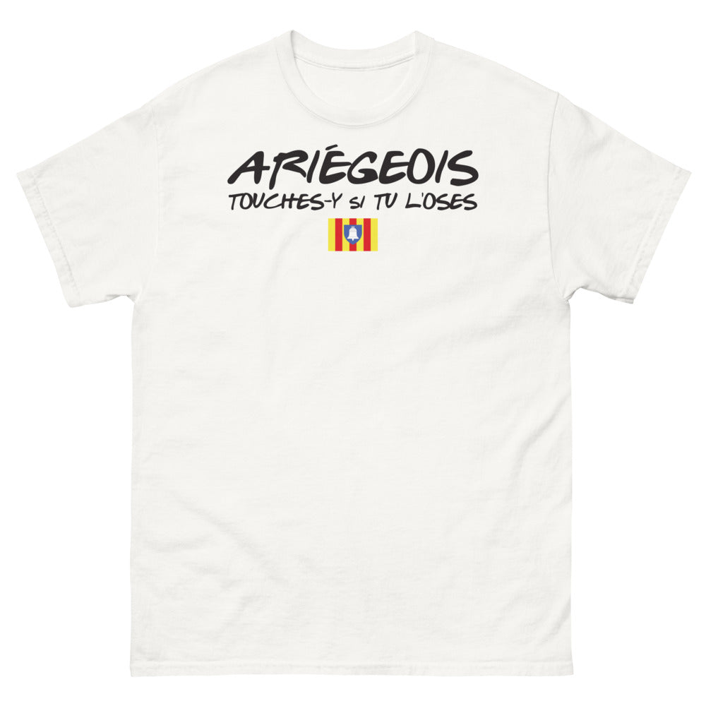 T-shirt Ariège blanc - touches-y si tu l'oses
