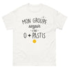 T-shirt Sud blanc - Mon groupe sanguin c'est 0% Pastis