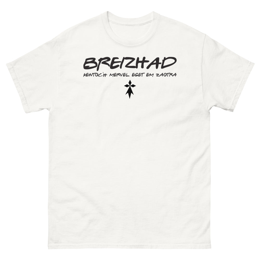 T-shirt Bretagne blanc - Breizhad Kentoc'h Mervel eget em Zaotra