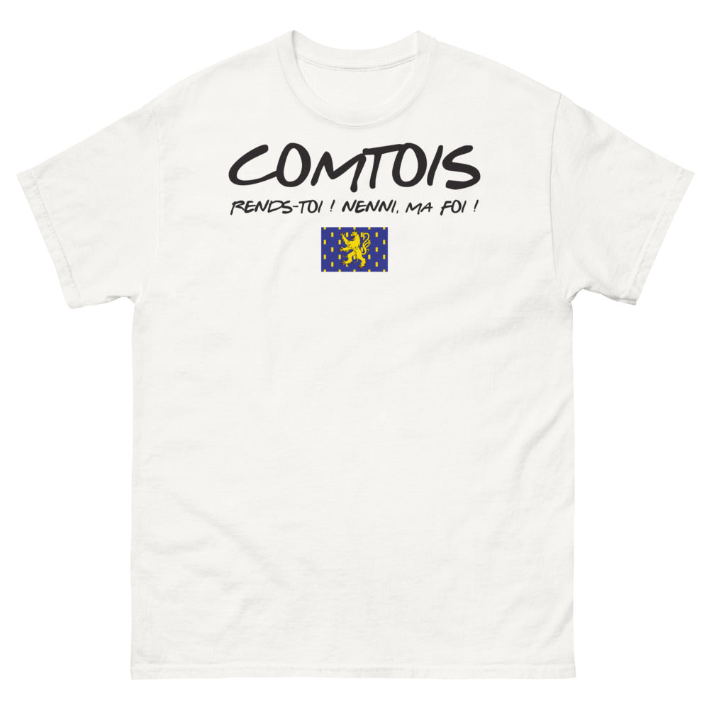 T-shirt Comtois blanc - Rends-toi nenni ma foi