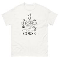 Thumbnail for T-shirt Corse blanc - Il est où le bonheur ?