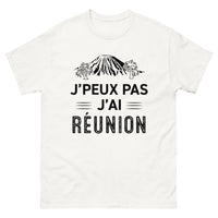Thumbnail for T-shirt humour réunion blanc - J'peux pas, j'ai réunion