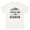 T-shirt humour réunion blanc - J'peux pas, j'ai réunion