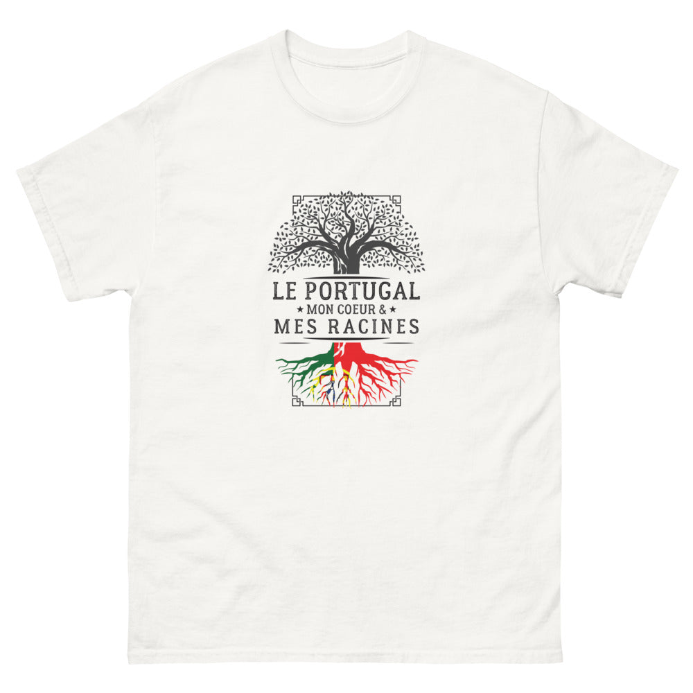 T-shirt Portugal blanc - Mon Coeur, Mes Racines