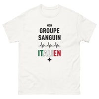 Thumbnail for T-shirt Italie blanc - Mon Groupe Sanguin : Italien