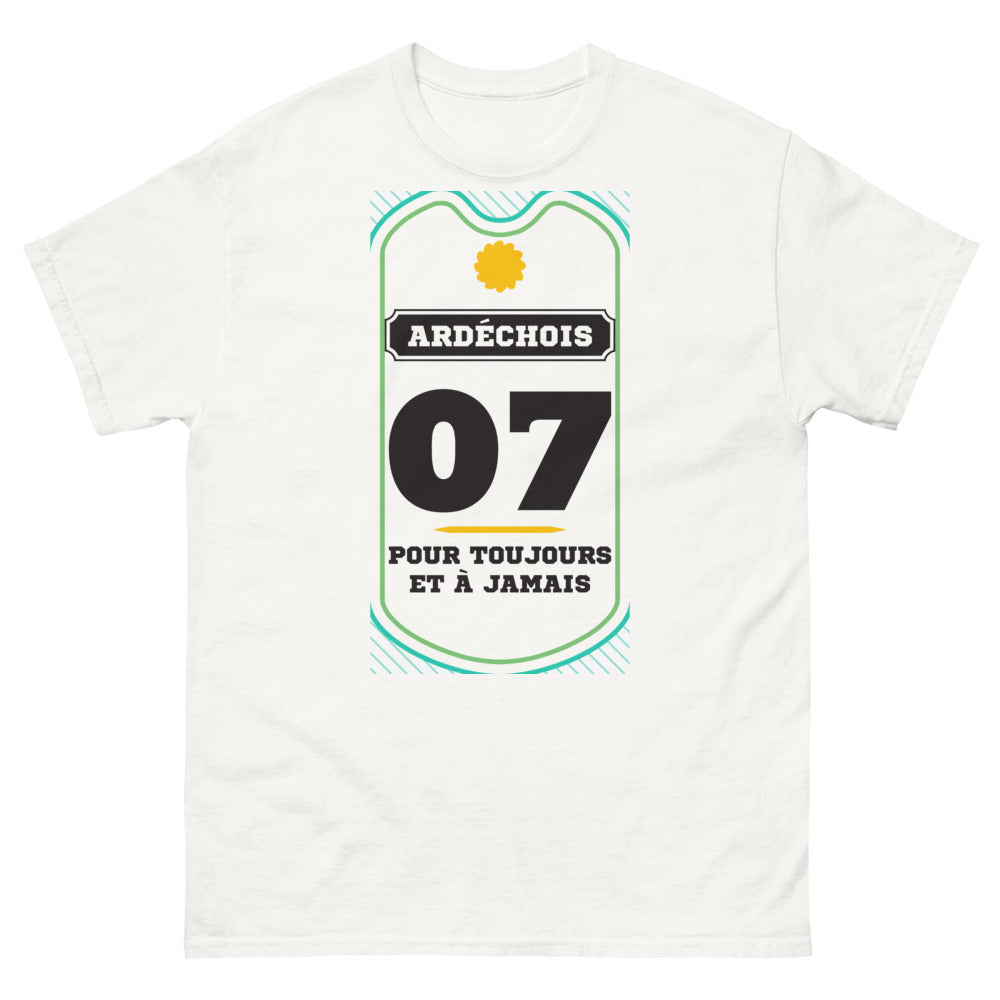 T-shirt Ardèche blanc - Hommage Éternel