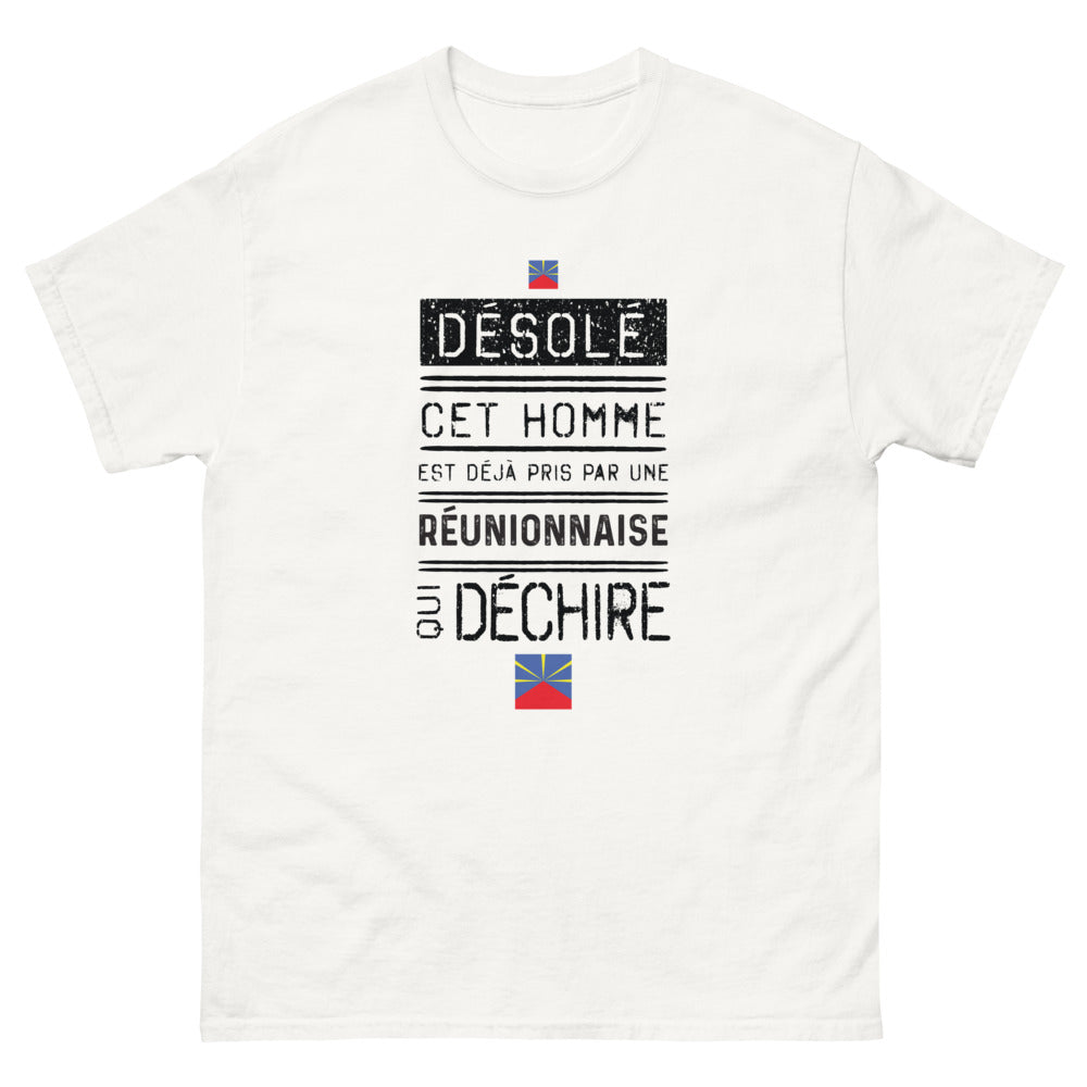 T-shirt Réunion blanc - Déjà pris par une Réunionnaise
