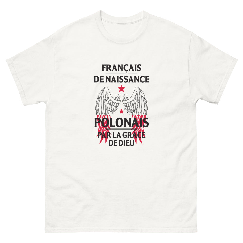 T-shirt Franco-Polonais blanc - Affichez vos racines avec fierté
