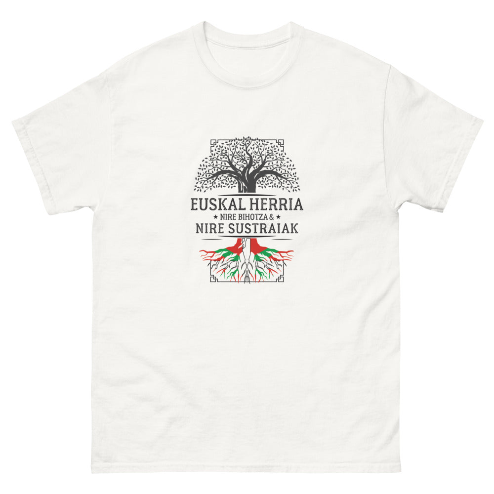 T-shirt Euskal Herria blanc - Nire Bihotza, Nire Sustraiak