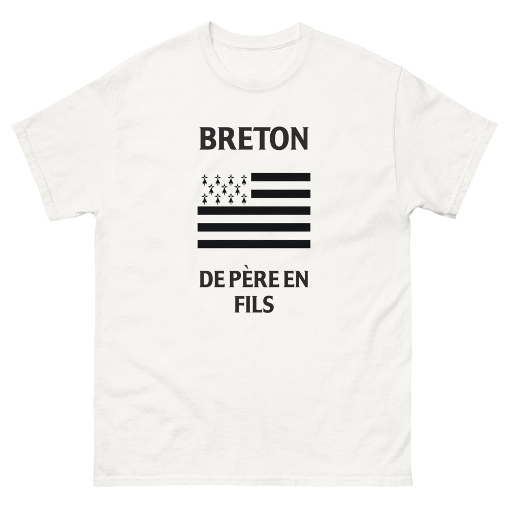 T-shirt Breton blanc - Héritage et fierté familiale